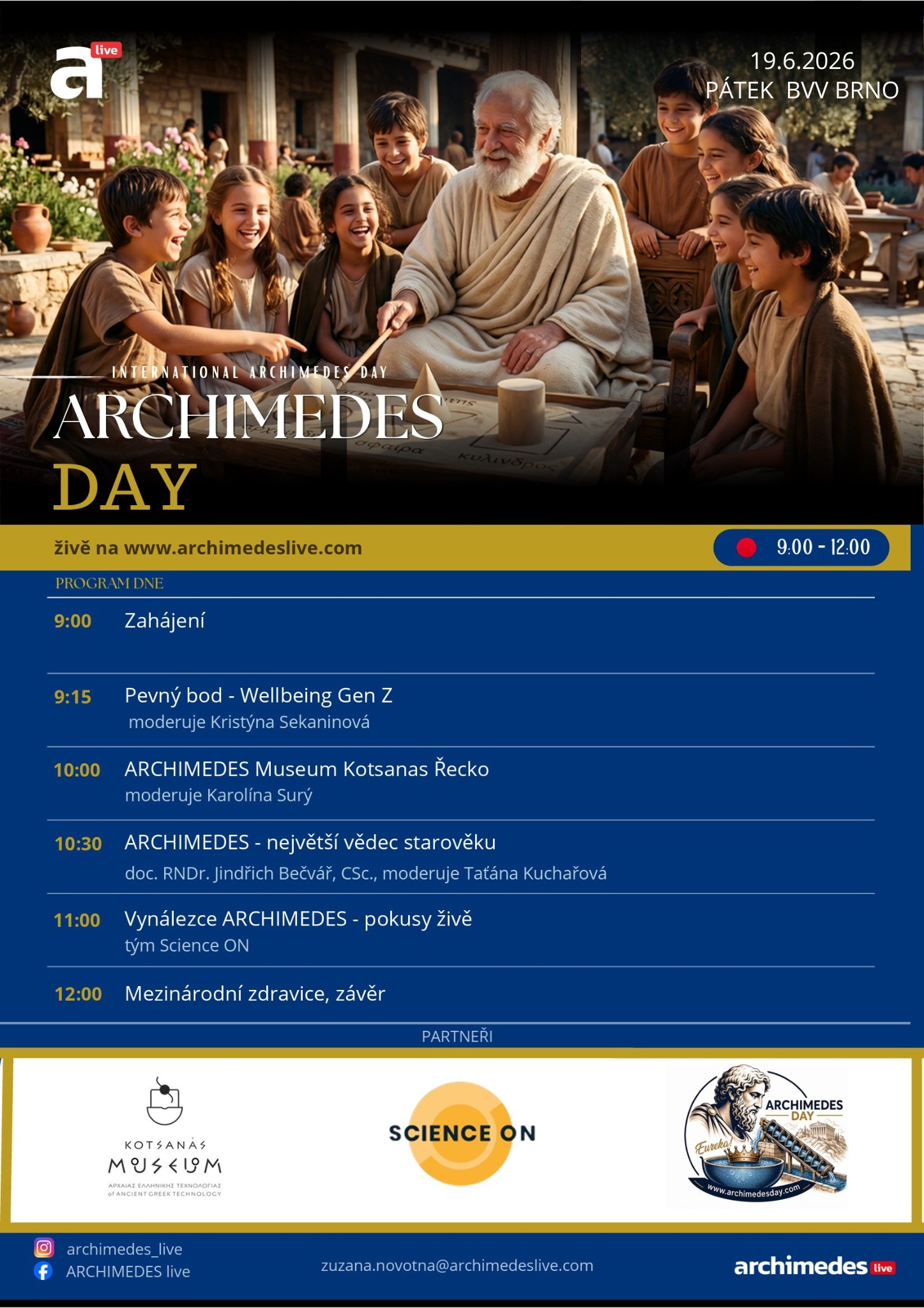 ARCHIMEDES DAY oficiální plakát v češtině